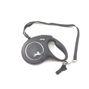 Flexi Retractable DOG LEASH Medium 44 lbs Black READ